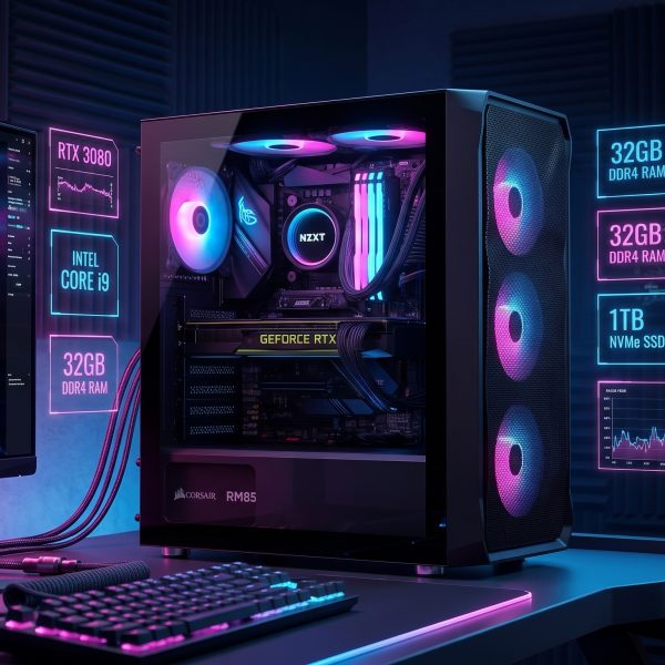 Black gaming computer case showcase 202607032340 600x600